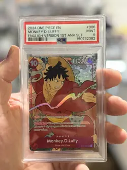 2024 ONE PIECE ENGLISH VERSION 1ST ANNIVERSARY SET #006 MONKEY D. LUFFY PSA 9 - Image 1