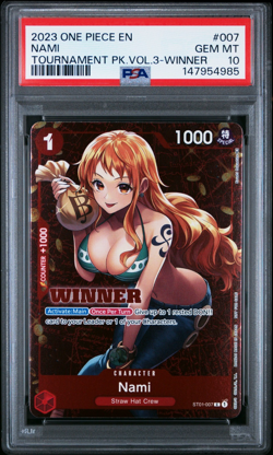 2023 ONE PIECE NAMI TOURNAMENT PK.VOL.3-WINNER PROMOS #007 PSA 10 - Image 1