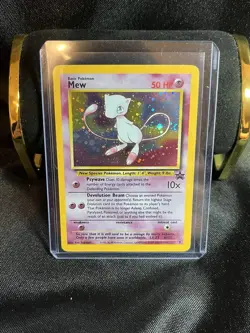 Pokemon Mew #9 Black Star Promo Holo Swirl Vintage TCG Card WOTC - Image 1