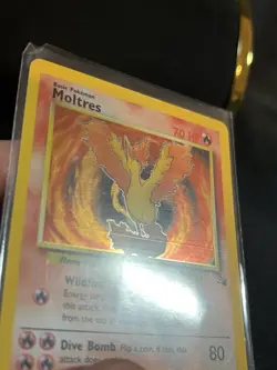 Pokemon Moltres Fossil Holo Rare 12/62 English Card - Image 3