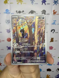 Deino Holo Illustration Rare 2025 Pokemon TCG S&V White Flare Card 146/086 NM - Image 1