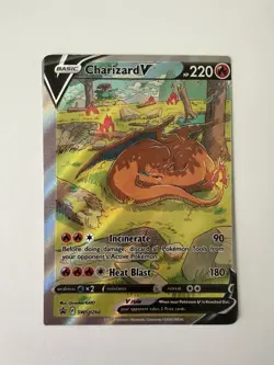 Charizard V Miscut Error Card. Printing Dot Visible. Corners Cut. SWSH260 2022 - Image 1