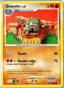 Pokemon Card - Graveler 37/99 Arceus Uncommon Lightly Played - Image 1