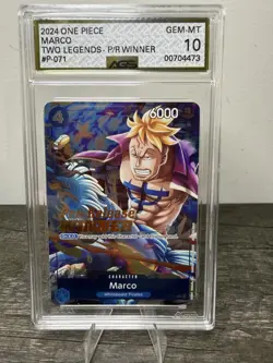 Marco Two Legends Pre-Release Winner One Piece Promo Card P-071 AGS 10 - Image 1