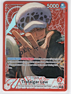 2026 One Piece Card Game The Azure Sea's Seven #OP14001 Trafalgar Law ALT ART L - Image 1