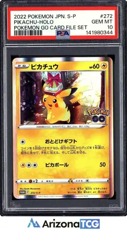 Pokemon 2022 Pikachu 272/S-P Pokemon GO Card File Set Japanese GEM MINT PSA 10 - Image 1