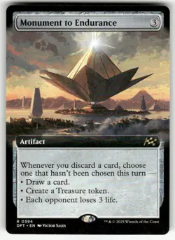 MONUMENT TO ENDURANCE (EXTENDED ART) #394 MTG AETHERDRIFT RARE - Image 1