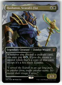 HASHATON, SCARAB'S FIST (BORDERLESS) #1 MTG COMMANDER: AETHERDRIFT FOIL - Image 1