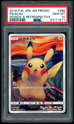 2018 POKEMON PIKACHU MUNCH: A RETROSPECTIVE JP SM PROMO #288 PSA 10 - Image 1