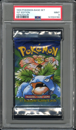 1999 POKEMON BASE SET PACK 1ST EDITION VENUSAUR PSA 9 - Image 1