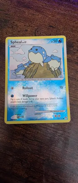 Spheal 102/123 Common Mysterious Treasures Pokemon Reverse Holo Lightly Played - Image 1