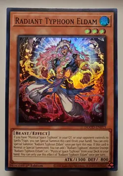 3x Yugioh Playset Radiant Typhoon Eldam DOOD-EN013 Super Rare 1st Ed Near Mint - Image 2