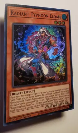3x Yugioh Playset Radiant Typhoon Eldam DOOD-EN013 Super Rare 1st Ed Near Mint - Image 3