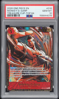 2026 ONE PIECE MONKEY D. GARP TREASURE CUP-TOP 64 PROMOS #016 PSA 10 - Image 1