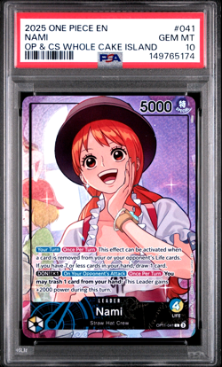 2025 ONE PIECE NAMI OPC SET WHOLE CAKE ISLAND PROMOS #041 PSA 10 - Image 1