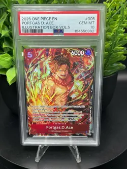 Portgas D. Ace Illustration Box Vol 5 ST15-005 2026 Promo One Piece PSA 10 - Image 1