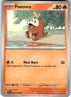 Fuecoco 029/191 SV08: Surging Sparks Common Pokemon Card NM - Image 1