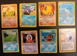 Pokemon Card Mix Lot - 8 Cards English - Poliwag 125/165 E Series + Shadowless + - Image 1