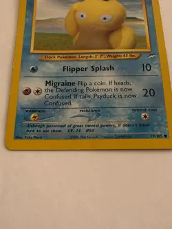 POKEMAN Psyduck-Neo Destiny Common 1st Edition 1999 79/105 Card - Image 3