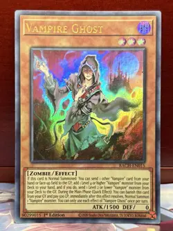 Yu-Gi-Oh! ***Vampire Ghost*** BACH-EN015~1st Ed~UR~(+Bonus Card EN013)~L@@K - Image 1