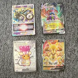 Pokemon TCG Unown VSTAR, Alcremie VMAX, Dedenne GX, Alakazam V 4-Card Lot Engli… - Image 1
