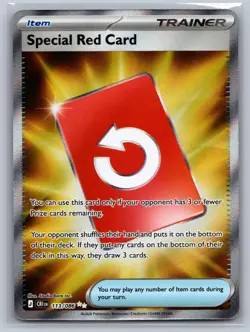 Special Red Card 113/086 Ultra Rare ME04: Chaos Rising Pokemon Near Mint - Image 1