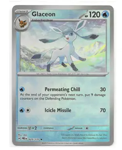 Glaceon (Master Ball) 025/131 Sv: Prismatic Evolutions Holo Pokemon Card - Image 1