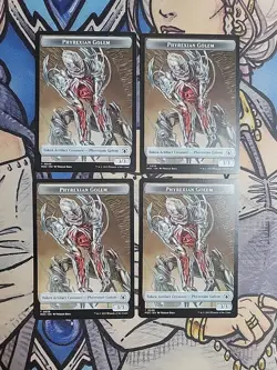 4x Construct (6/12) / Phyrexian Golem Tokens Double-Sided - NM/M MOC MTG Magic - Image 2