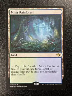 MISTY RAINFOREST 250/303 MODERN HORIZONS 2 MH2 MAGIC: THE GATHERING RARE JR - Image 1