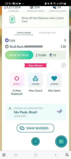 Pokemon Go Shiny Snorlax ( Gigantamax ) - Image 2