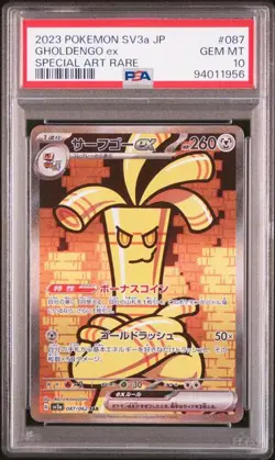 PSA 10 GEM MINT 2023 POKEMON JAPANESE SV3a-RAGING SURF #087 GHOLDENGO ex - Image 1