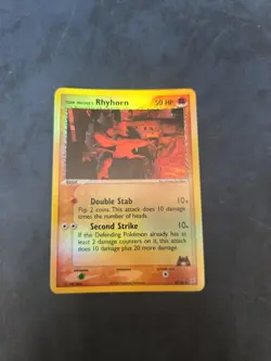 Pokemon TCG Team Magma's Rhyhorn EX Team Magma vs Team Aqua 67/95 Reverse EXC - Image 1
