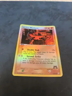 Pokemon TCG Team Magma's Rhyhorn EX Team Magma vs Team Aqua 67/95 Reverse EXC - Image 2