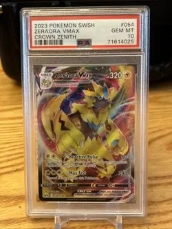 Pokemon TCG Zeraora VMAX Galarian Gallery Crown Zenith PSA Graded 10 - Image 1