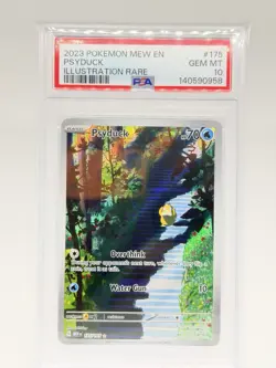 Pokemon TCG Psyduck 175/165 Scarlet & Violet Illustration Rare Holo PSA 10 EN - Image 1