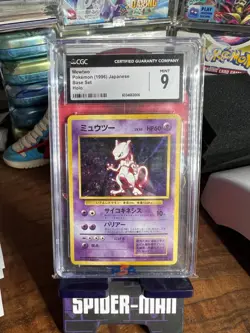 Pokemon CGC 9 Japanese Base Set Mewtwo - Image 1