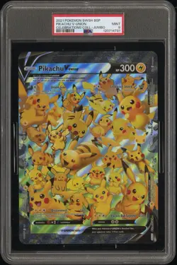 PSA 9 MINT JUMBO 2021 POKEMON SWSH PROMO PIKACHU V-UNION CELEBRATIONS Pre Order - Image 1