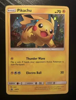 Pokemon TCG Pikachu SM76 Cosmos Promo ‘Toot Swirl’ - MP ✨ - Image 1