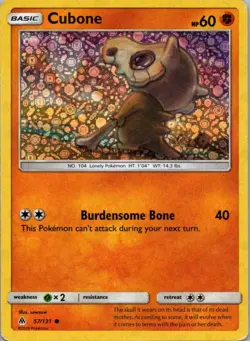 Pokemon TCG Cubone 57/131 Forbidden Light Holo LP - Image 1