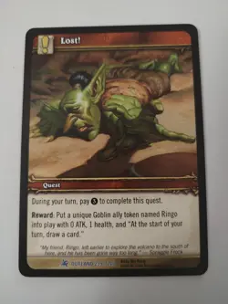 Lost! - Fires Of Outland - World Of Warcraft WoW TCG Rare NM - Image 1