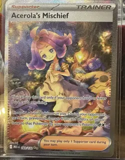 Pokemon TCG Acerola's Mischief Trainer Supporter Card-Mega Evolutions NM - Image 1