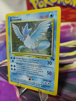 Pokemon TCG Articuno Fossil Holo Unlimited Rare Card 2/62 MP Vintage 🔥 - Image 2