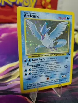 Pokemon TCG Articuno Fossil Holo Unlimited Rare Card 2/62 MP Vintage 🔥 - Image 3