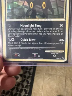 Pokemon Umbreon Cracked Ice Holo 010/090 Deck Exclusives Card 2010 - Image 4