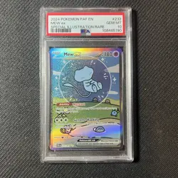 Pokemon Mew EX Bubble Mew PSA 10 Gem Mint 232/091 Sir SV Paldean Fates - Image 1