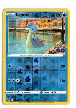 Lapras 023/078 - Pokemon TCG Pokemon Go - REVERSE Holo Rare Card NM-LP - Image 1