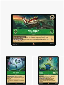 Disney Lorcana Wilds Unknown Alien Toy Story Set of 3 NM Cards - Image 1