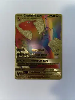 Rare Rainbow Gold Charizard GX Card 150/147 - Image 1