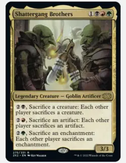 Shattergang Brothers FOIL MTG Double Masters 2022 NM-MINT MAGIC GATHERING CARD - Image 1