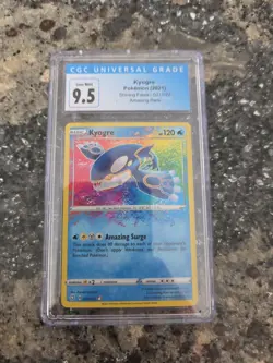 CGC 9.5 Kyogre 2021 Shining Fates 021/072 Amazing Rare Graded Pokemon Card - Image 1